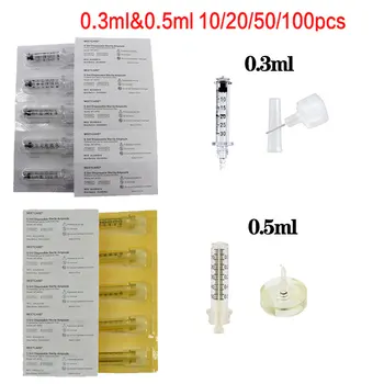 

0.3ml 0.5ml Disposable Ampoule Head for Hyaluron Pen Anti Wrinkle Lip Lifting with High Pressure Lip Injection Water Syringe