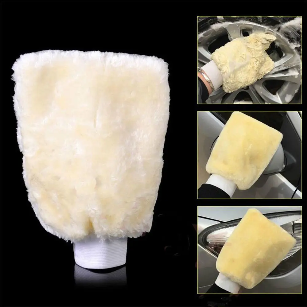 

Plush Microfiber Car Wash Gloves Cleaning Polish Car Cleaning Washing Polishing Gloves 24x16cm Sheepskin Auto Care