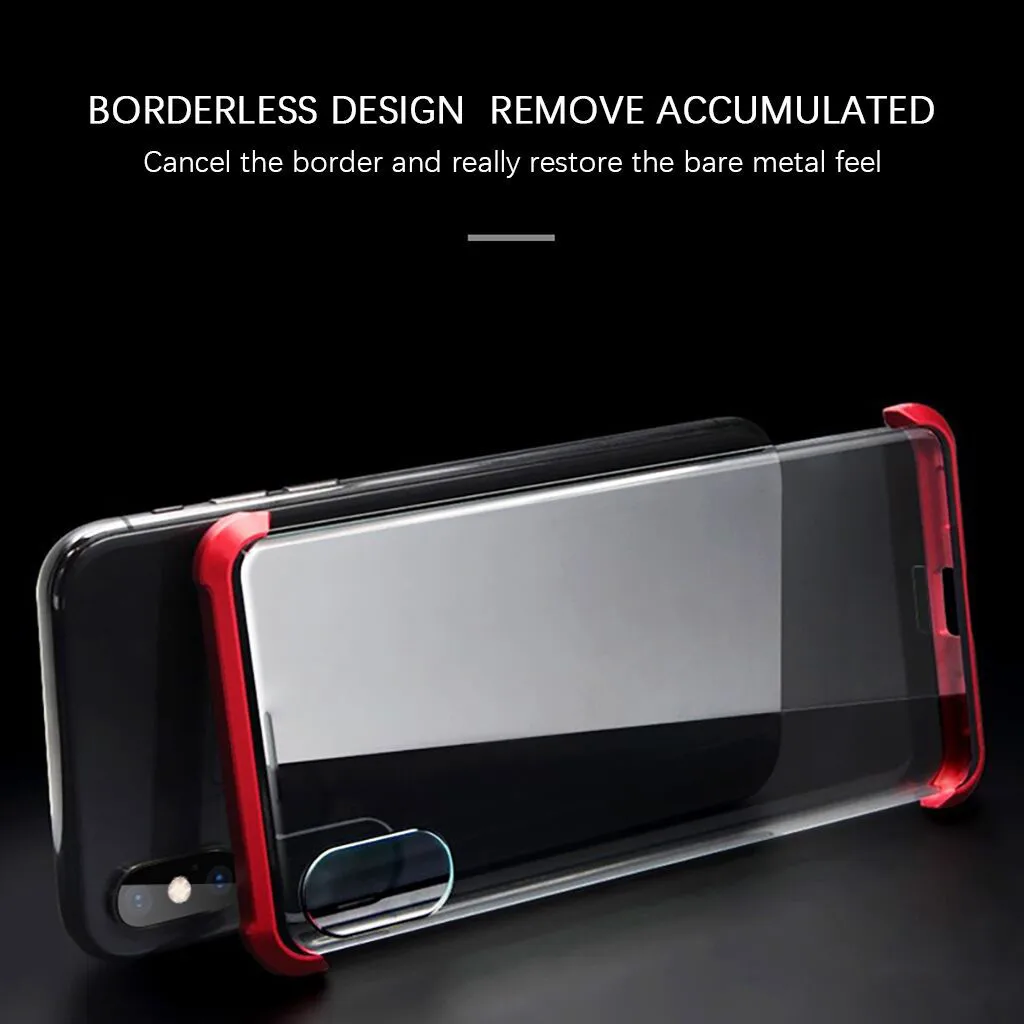 Luxury Hard Matte Cover For iPhone7P/8Plus Magnetic Adsorption & Clear Tempered Glass Back scratch-resistant Phone Case