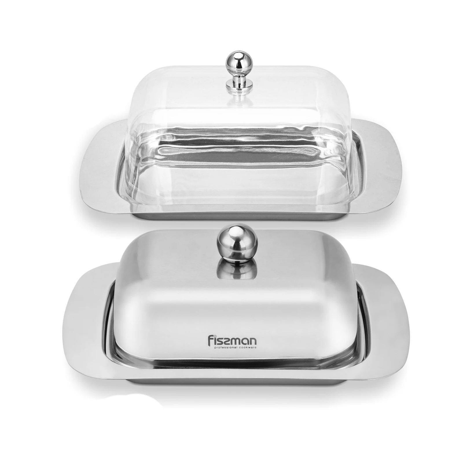 Butter Dish Stainless Steel Plates Stainless Steel Acrylic Material Square Oiler Butter Plates for Food Butter Box Dish with Lid Oil Lubricator