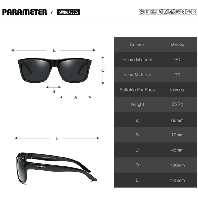 Lunettes de soleil hommes marque polarisées noire 2021 été