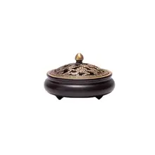 Retro Three Legged Incense Burner Classical Hollow Out Sandalwood Incense Censer Indoor Aromatherapy Ornaments Home Decor Crafts