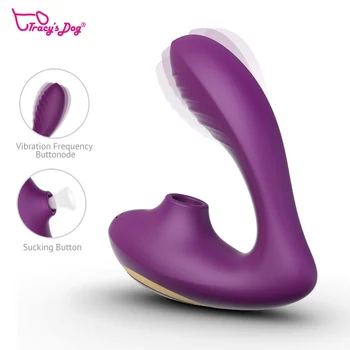 Tracy’s Dog Clit Sucking Vibrator G Spot Clit Dildo Vibrators  Clitoris Stimulator With 10 Speeds Sex Toys Female Vibrator