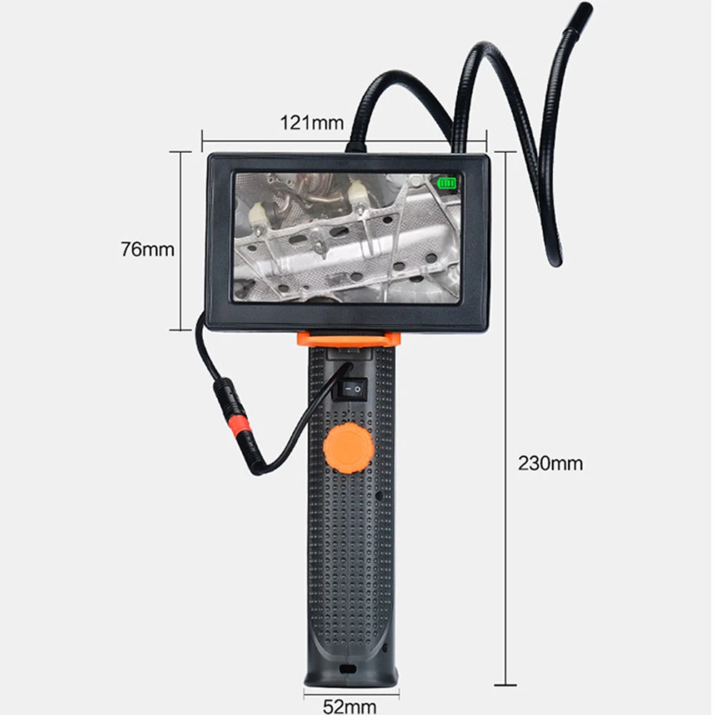 Бороскоп для видеосъемки, водонепроницаемый, для обслуживания, Регулируемая яркость, 4,3 дюйма, монитор, инструмент для ремонта автомобиля, ЖК-экран, полезный, 8,5 мм