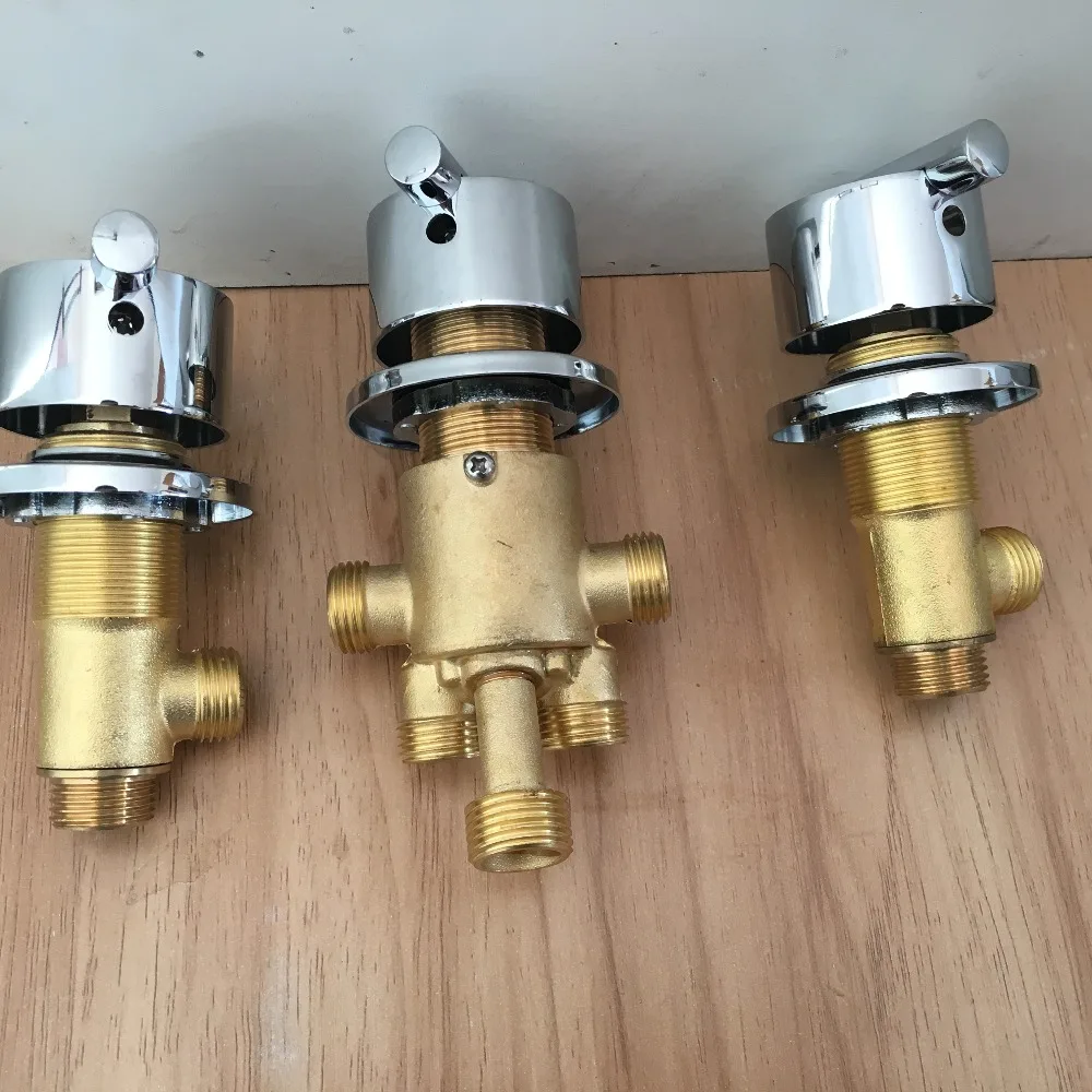 Solid Brass switch valve for Bathtub faucet shower mixer, 3 ways water outlet bathtub faucet set Bath faucets control valves 5