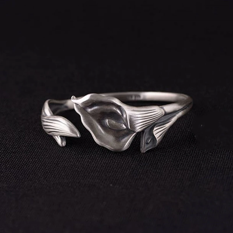 925 Sterling Silver Браслет из стерлингового серебра 925 пробы ручной работы с тиснением в виде рога модный серебряный, без отверстий Taiyin сделано старое открытие чистого серебра женские аксессуары - Цвет камня: 925 Sterling Silver