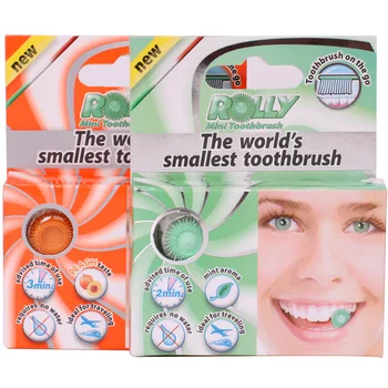 

Rolly Brush toothbrush Mint Flavor Portable Disposable Mini carry Chewing type toothbrush no water or toothpaste