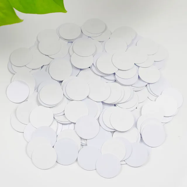 1pc 125khz RFID EM4305 T5577 Rewritable Coin Card Adhesive Sticker Copy Clone Card Diameter 25mm 5