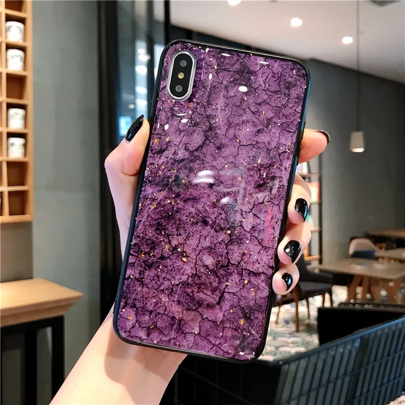 purple Роскошный Мраморный чехол с блестками для Xiao mi Red mi Note 8 Pro, чехол для Xiaomi mi A3 mi 9 Pro mi CC9 E Red mi 8 8A, блестящий чехол для телефона - Цвет: purple