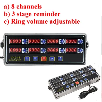 

8 Channel Digital Kitchen Timer Portable Calculagraph Cooking Timer LCD Display 220V Clock Shaking Reminder Touch/Switch types