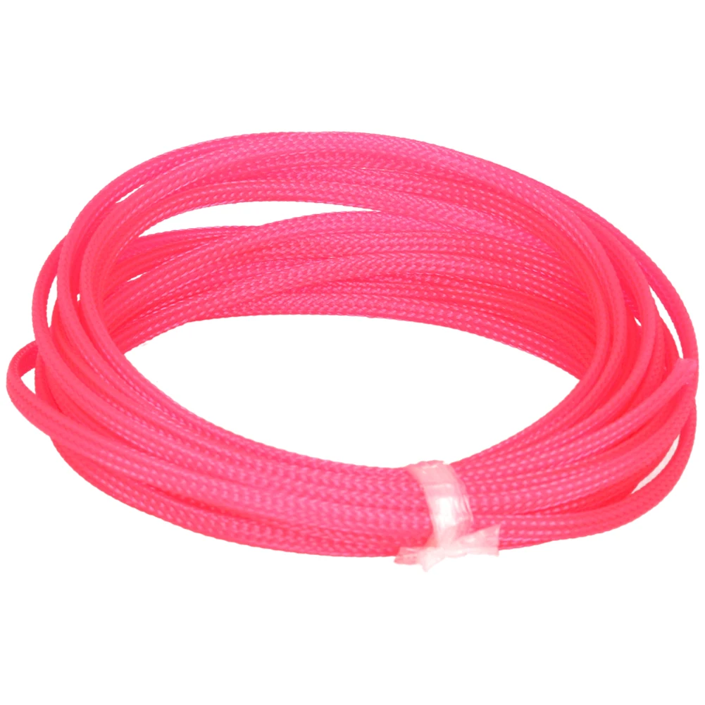 Pink 4mm Width 5m Length Braided Protective Sleeve Corrosion-Resistant PET Braided Cable Insulation Sleeve Use To Wrap Protect Cables - Цвет: Pink