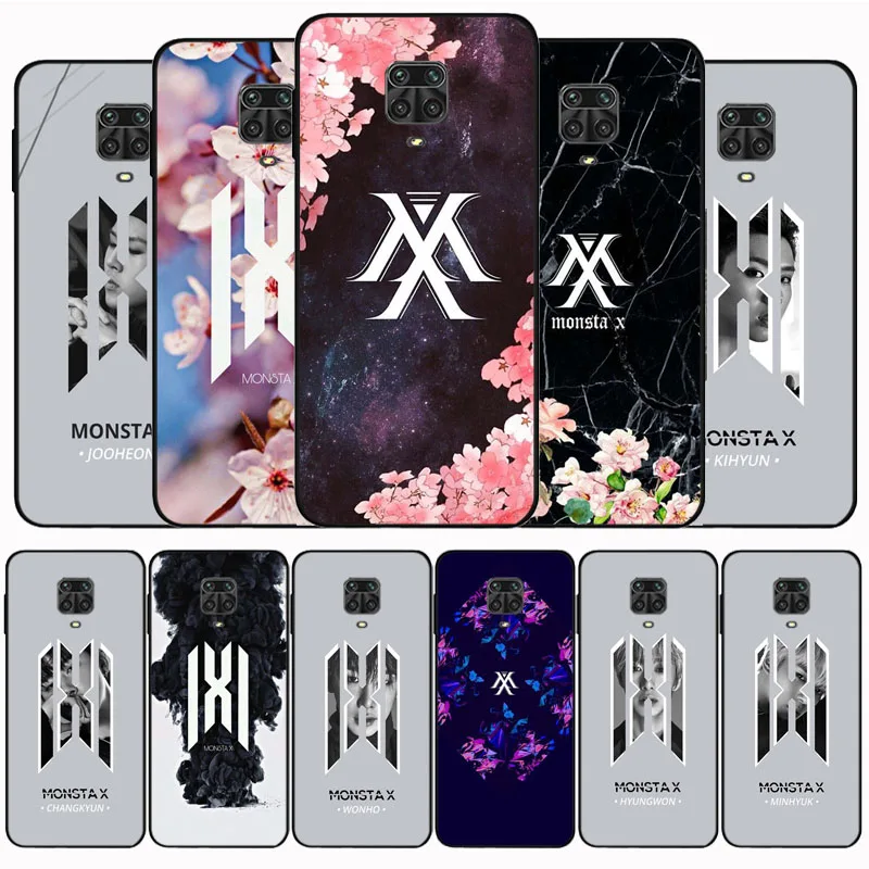 Чехол Monsta X для Redmi 5Plus 7A 8A 9A 6Pro 9T 10X Note10 Pro Max Poco X3 M3 K40 Mi Note 10 черный силиконовый |