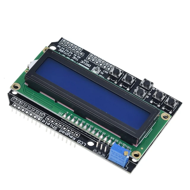 LCD Keypad Shield LCD1602 LCD 1602 Module Display For Arduino ATMEGA328 ATMEGA2560 raspberry pi UNO blue screen - Image 6