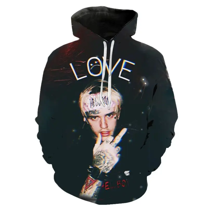 3D Printed Hoodies Men Women Children Lil Peep Rapper Streetwear Sweatshirts Fashion Hooded Boy Girl Pullover Jacket | Мужская одежда