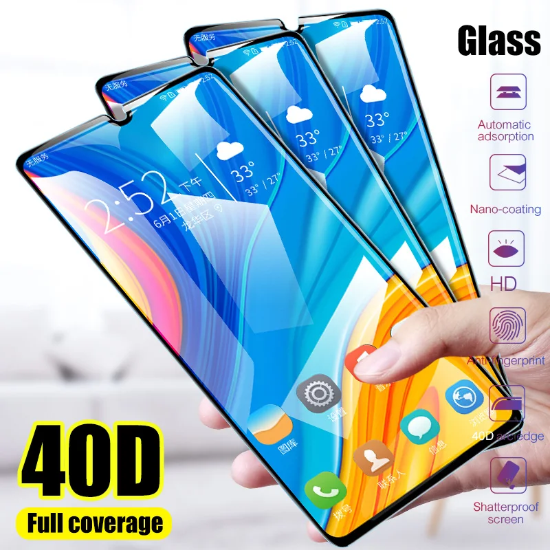 

2Pcs 40D Tempered Glass For Huawei P20 Lite P30 P10 Lite Pro Screen Protector For Huawei Mate 20 30 Lite P Smart 2019 Glass Film