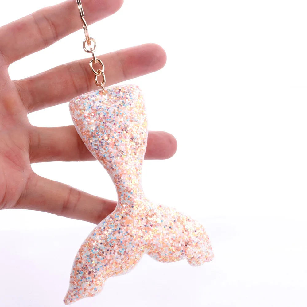 Брелок с хвостом русалки подвеска Европа и Америка модная сумка для девочек украшение автомобиля подвеска с блестками