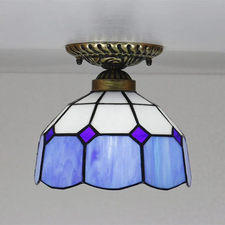 LED Ceiling Lights European Style Retro Bedroom Plafonnier Led Corridor Hall Porch Balcony Mediterranean Simple LED Ceiling Lamp