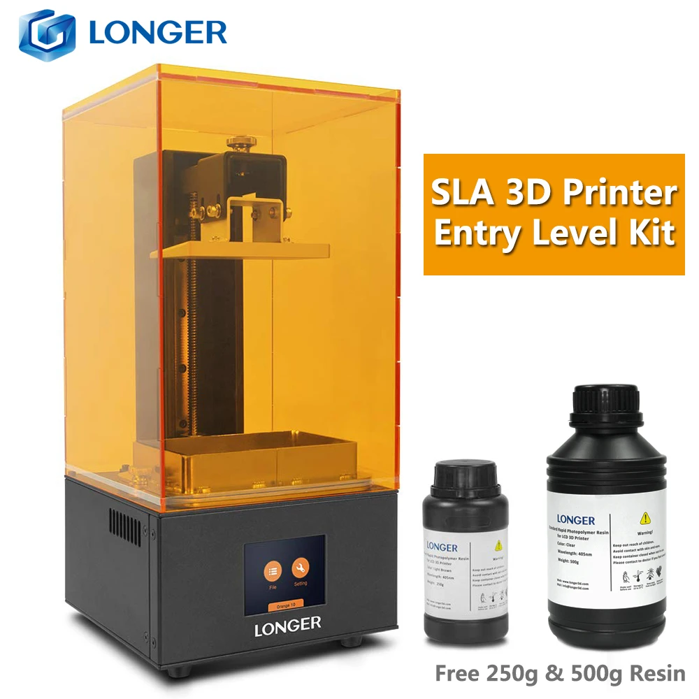 

LONGER Orange10 3D Printer Kit 1PC Affordable SLA 3D Printer and 1Bottle 500g Resin for Entry Level on 3D Printing