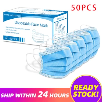 

In Stock Surgical Mask 3 Layer Medical Face Mouth Masks Non Woven Disposable Surgical mask Earloop Mask