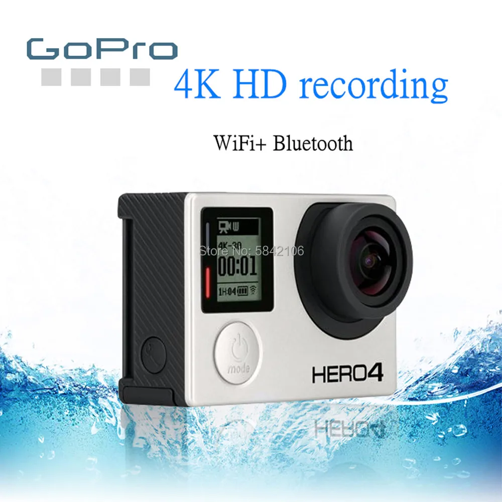 Câmera gopro hero 4 black, filmadora de ação preta gopro hero 4k à prova d