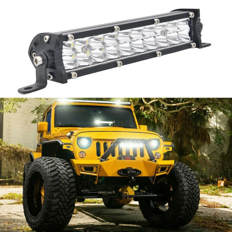 7 дюймовая Автомобильная фара тонкого размера двухрядная светильник 60 Вт 6000K 12 В