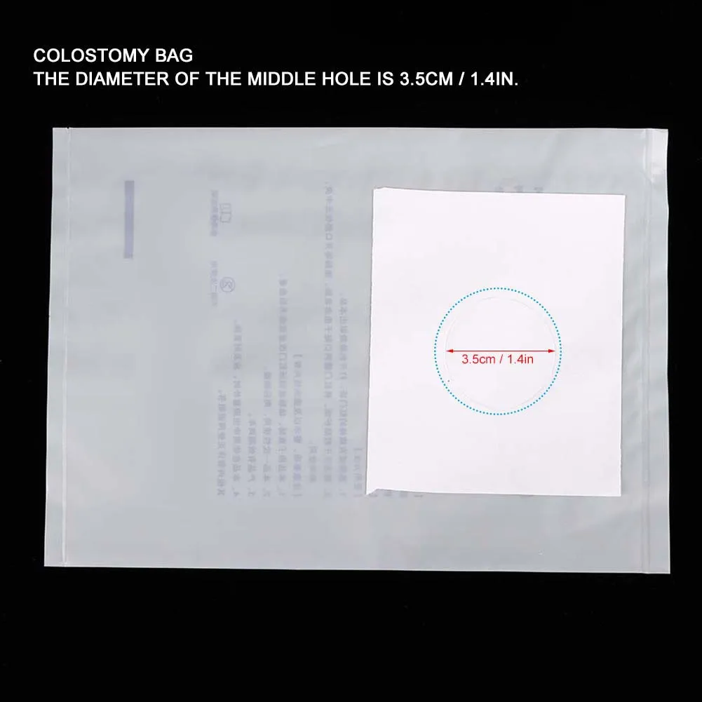 Disposable Colostomy Bag Skin-Friendly Cleaning Colostomy Pouch Bag Economical One-Piece System Portable Stoma Care Bags 100pcs colostomy bag