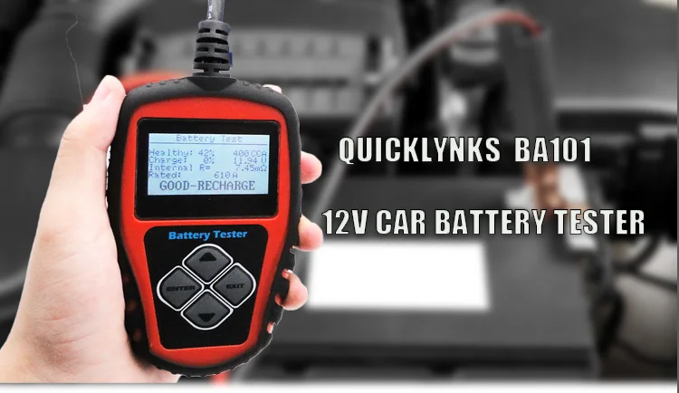 Тестер батареи мотоцикла Quicklynks BA102