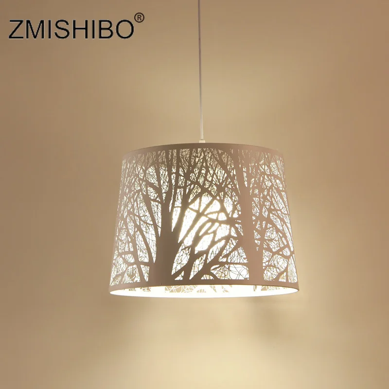 ZMISHIBO белая железная Подвесная лампа полые резьбовые Европейские лампы для