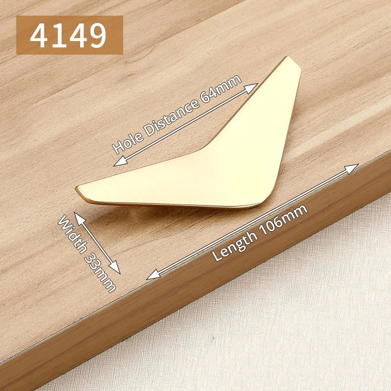 Handle-4149-64 KAK золотые ручки шкафа роскошные золотые для двери кухонного шкафа тянет Европейское оборудование для обработки мебели - Цвет: Handle-4149-64
