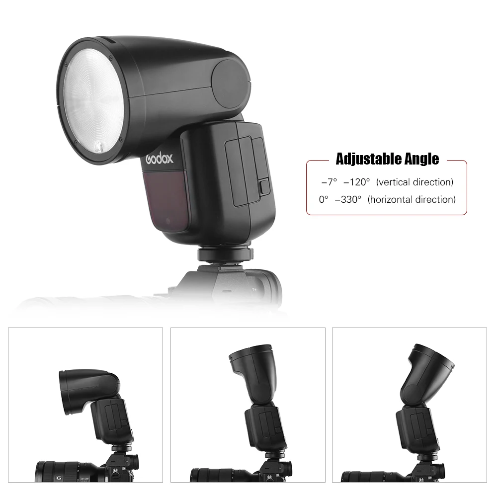 US $390.08 Godox V1S Camera Flash Light SpeedliteX2TS TTL Wireless Flash Trigger For Sony A7R A58 A99 Cameras For Wedding Portrait Studio