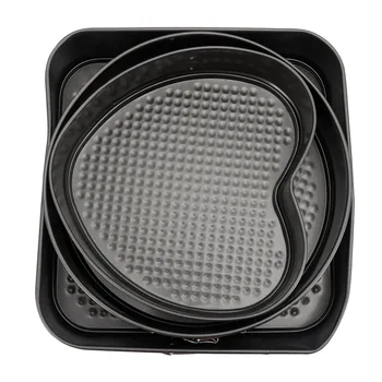 

3pcs Bake Ware Shape Cake Pan Oven Cake Tart Non-Stick Coated Cake Baking Sheets Family Party Birthday Good Quality
