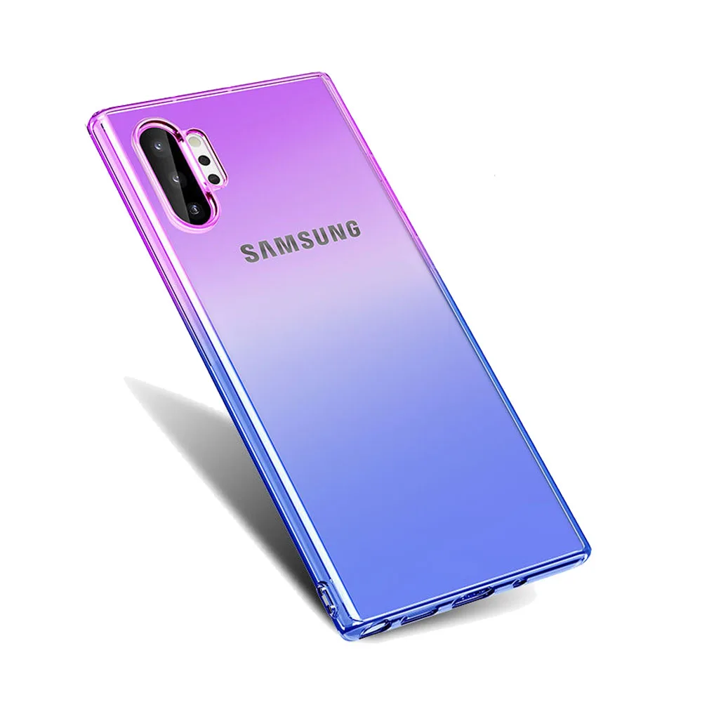 

Soft Case For Samsung Galaxy Note 10 Plus Pro Case Luxury Gradient Cover Armor Bumper For Samsung Note 10 Cover tpu case