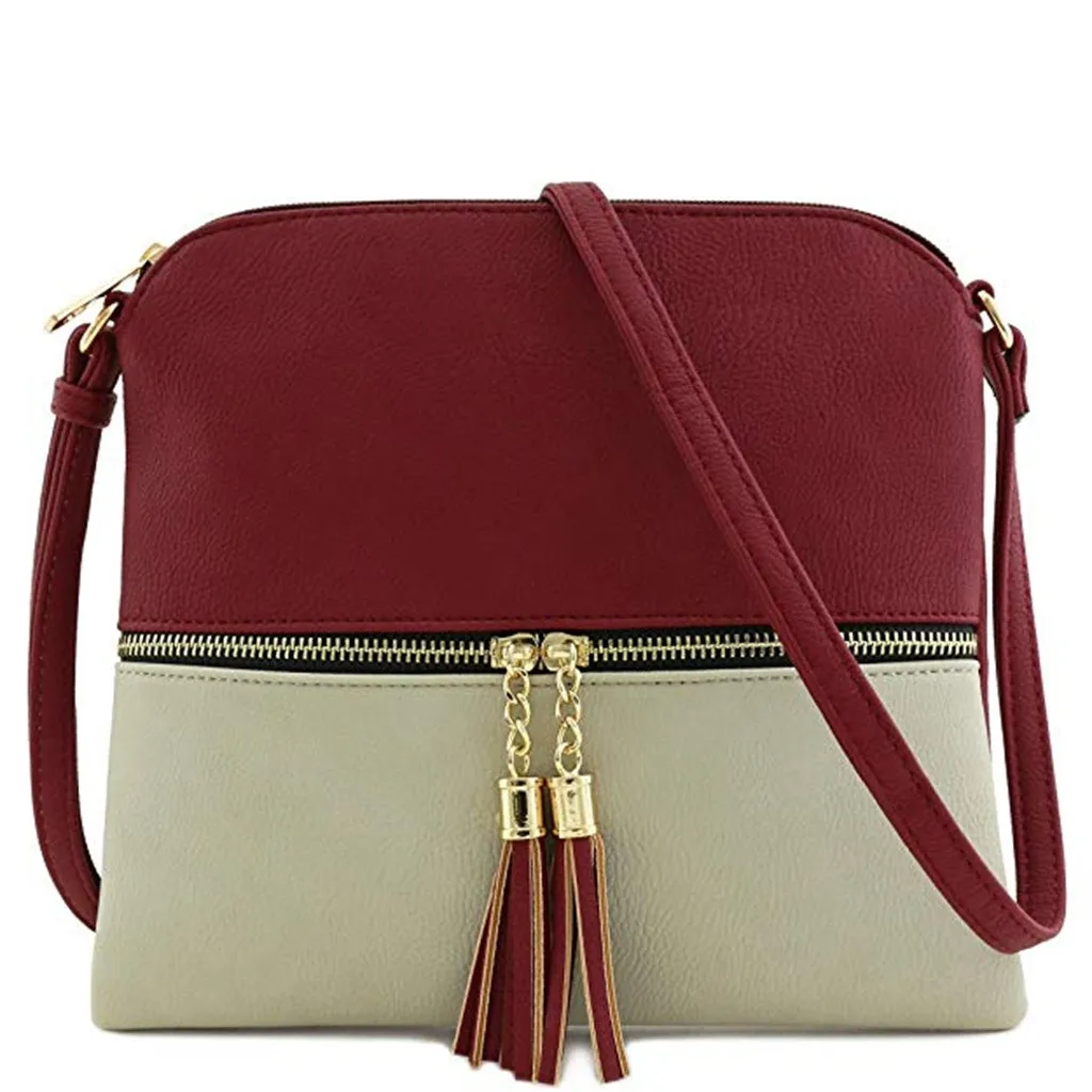 Женская кожаная сумка мессенджер Bolsa Feminina женская через плечо с бахромой 2019