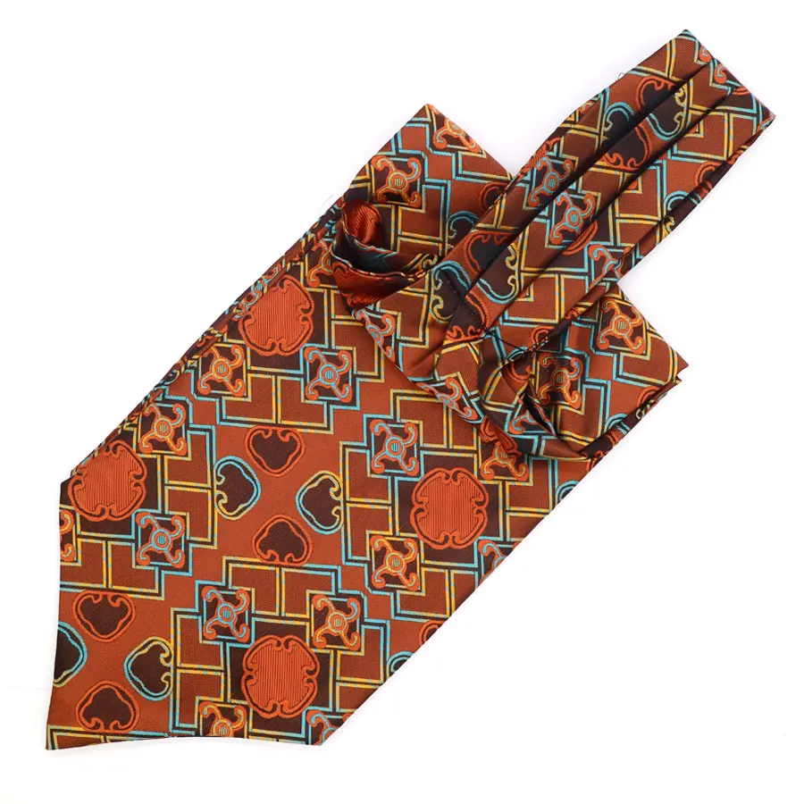 Роскошные мужские аскотские Галстуки винтажный галстук-бабочка с узором связанный корсет британский стиль джентльмен полиэстер шелковый галстук свадебный формальный - Цвет: 21