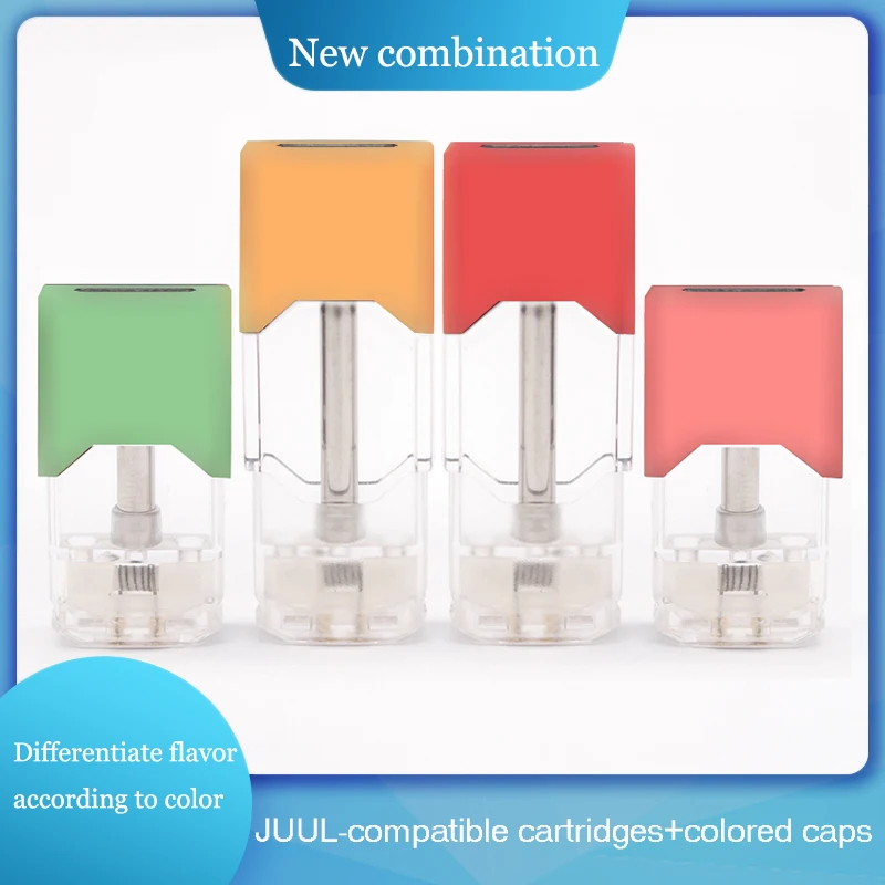 

New 40pcs Colorful Ceramic core Cartridge For Juul/J-pod e Cigarette Kit 0.7ml Capacity Vape Pen Pods Replacement Atomizer