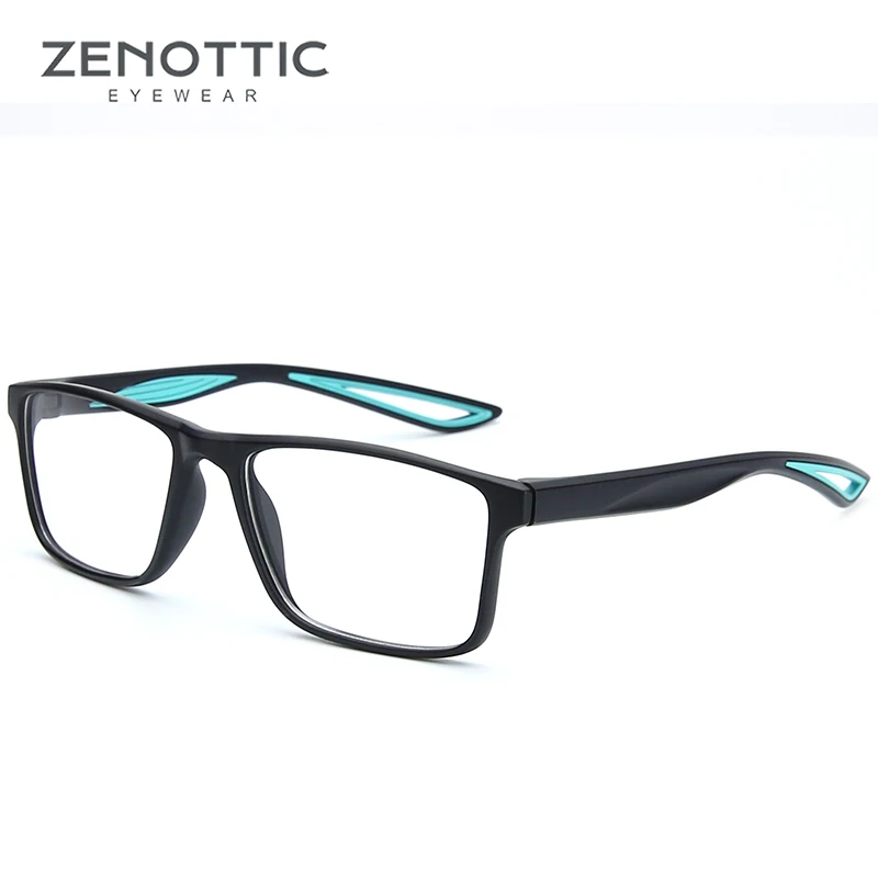 ZENOTTIC, спортивные квадратные очки с полной оправой, оправа для мужчин, оптические очки для близорукости, очки для глаз, очки для чтения, прозрачные очки, очки - Цвет оправы: 002