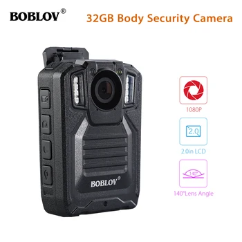 

BOBLOV HD9206 AIT Police Body Security Camera 2.0 Inch LCD 3000mAh Battery HD1296P 30FPS Audio Video Recorder Body Worn Camera
