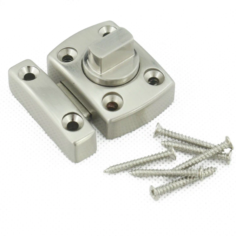 Stainless Steel Door Security Chain Guard Fastener Door Latch Locks for Home Safety WC Bathroom Door Lock W/Screw