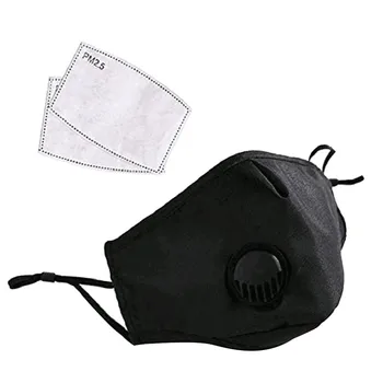 

Black Face Mask Fashion Reusable With Valve Cotton Respirator Masks For Germ Protection Washable Cloth Mask Flag masques lavable