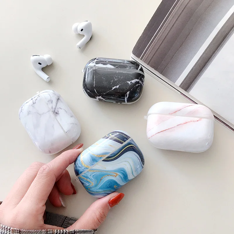 

Marble Pattern Dirt-proof Cases Earphone Case Luxury Cover For For Original Apple Airpods3 Airpodspro Shell Sleeve Coque