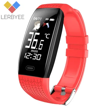 

Lerbyee Smart Watch T5 Body Temperature Waterproof Call Reminder Smart Wristband Color Screen Weather Reminder Smartwatch 2020