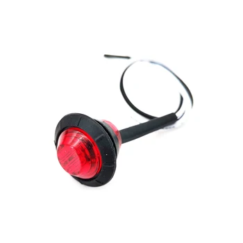 

12V 3/4" Universal Car Truck Trailer Mini Small Round Red LED Bullet Button Side Marker Lights Signal Lamp Waterproof