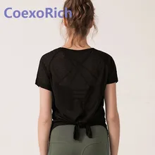 Женские футболки, спортивные топы, дышащая одежда для спортзала, топы для фитнеса и тренировок