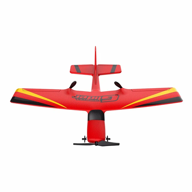 Remote Control Fighter Aircraft Toy Glider Aeroplane Fixed Wing Foam Aircraft Drop Resistance Toys for Children Kids Toy JS206 Red