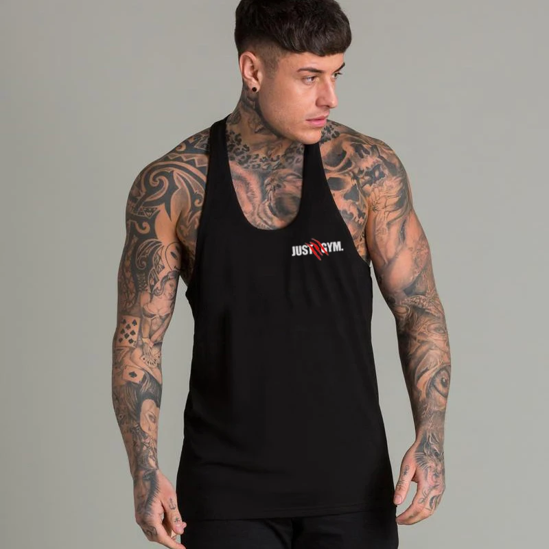 Рубашка для занятий спортом Фитнес жилет Singlet рубашка без рукавов брендовая однотонная хлопковая спортивная нижняя рубашка одежда Бодибилдинг майка топы Мужские сетчатые