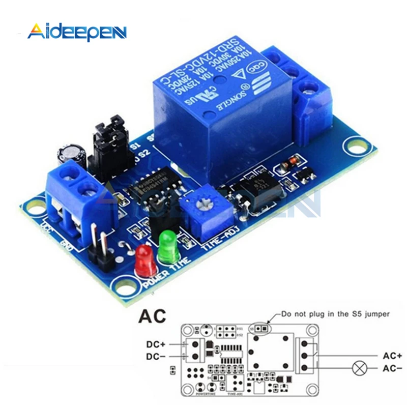 Interruptor de temporizador de retardo de 12 V CC ajustable Interruptor de temporizador de retardo de 12 V CC ajustable
