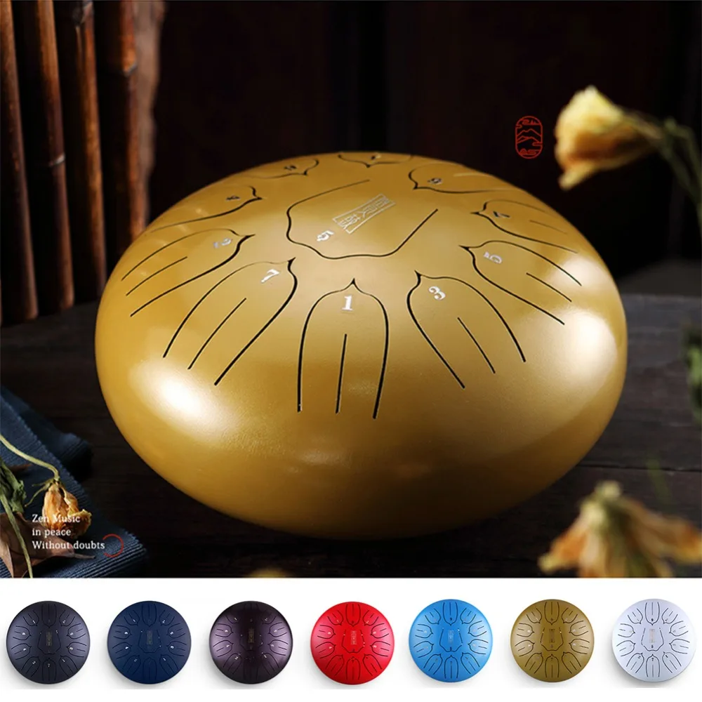 10 дюймов стальной язык барабана Handpan ручные барабаны Major 11 Notes Tankdrum с сумкой