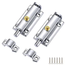 Verrou à glissière en acier inoxydable pour porte intérieure, 10 pièces, 3 pouces, pour camping car, toilettes, salle de bain, hangar