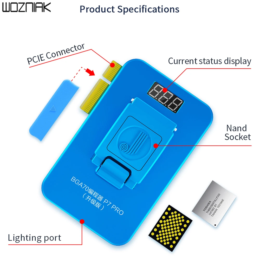 ￡124.55 New Jc P7 Pro Multi Function Nand Programmer Pcie Nand Read