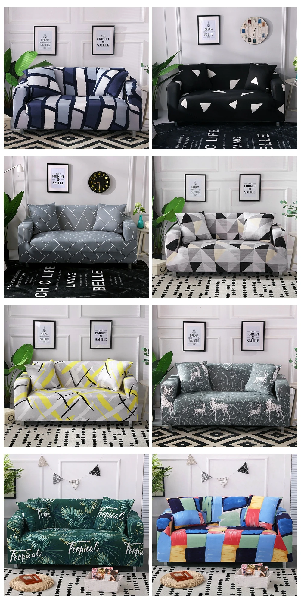 mobiliário capas de sofá elástico para sala